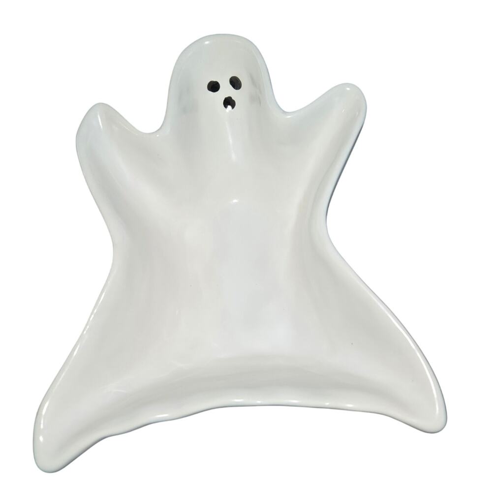 New Global Design Concepts Happy Halloween White Ghost Dipping Bowl